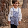 Peto unisex vichy azul marino Annete