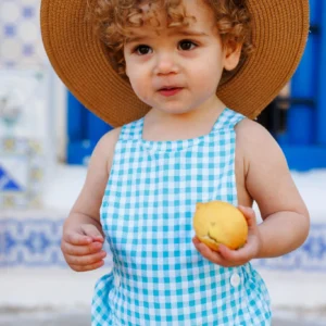 Ranita bebe unisex vichy turquesa