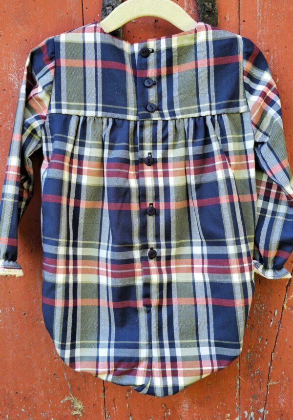 Pelele bebé unisex cuadros tartan