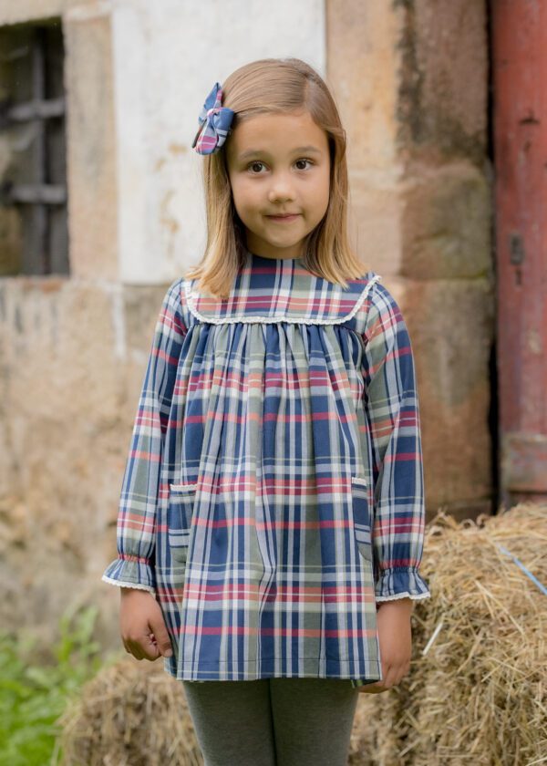 vestido para niña cuadros tartan