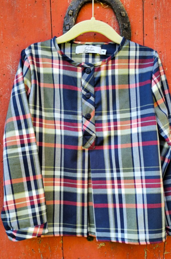 Polera de niño cuadros tartan