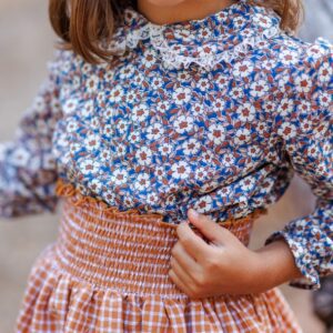 blusa de niña flores