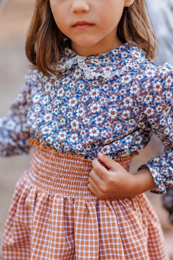 blusa de niña flores