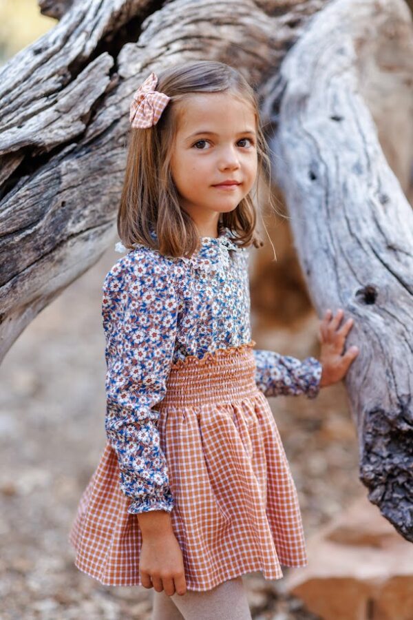 blusa de niña flores