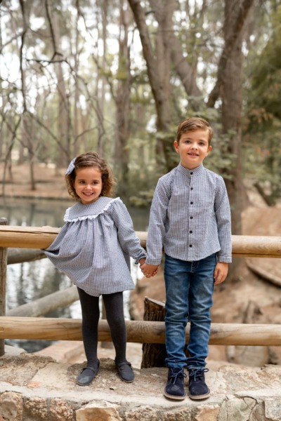 hermanos igual vestidos vichy