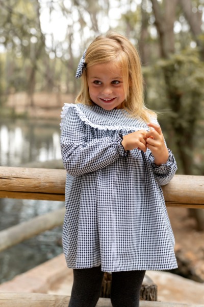 vestido niña vichy