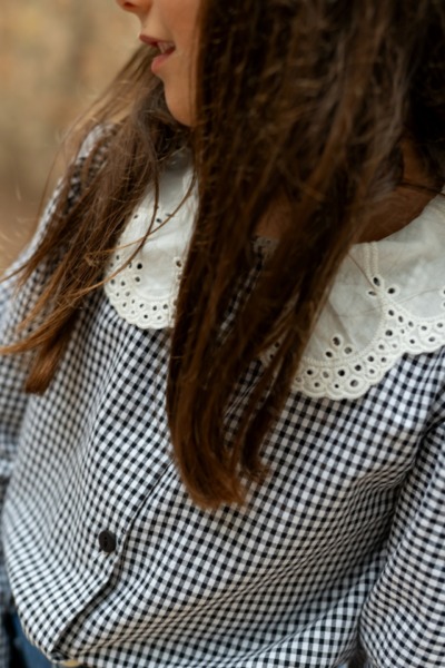 cuello blusa niña