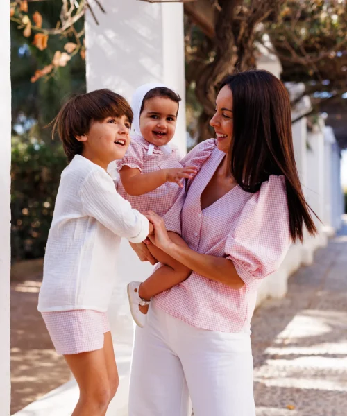 Mama hijos iguales vichy rosa